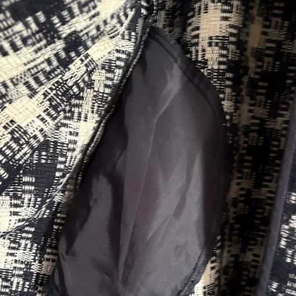 Navy and White Patterned Coat NWT - Picture 6 of 10